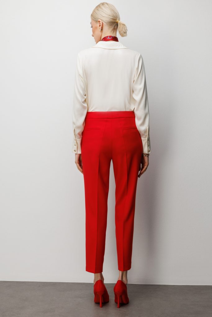 EKOL Dar Paça Dikiş Detaylı Pantolon 1008