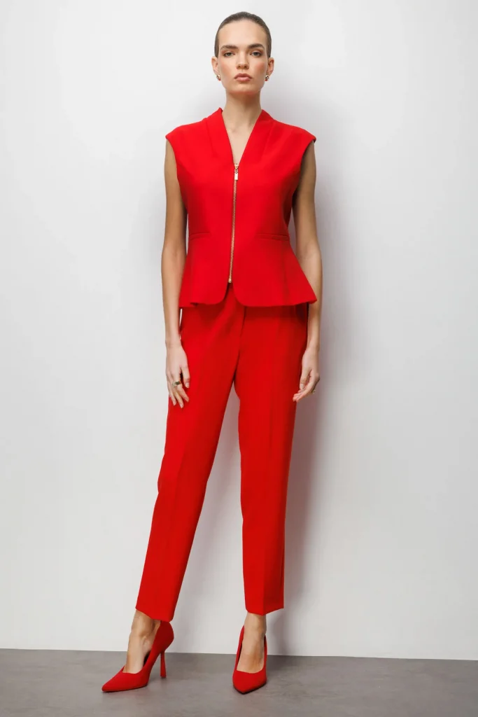 EKOL Düz Kesim Yüksek Bel Pantolon 1012