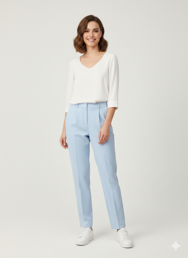 EKOL Gizli Düğmeli Dar Paça Pantolon 1186