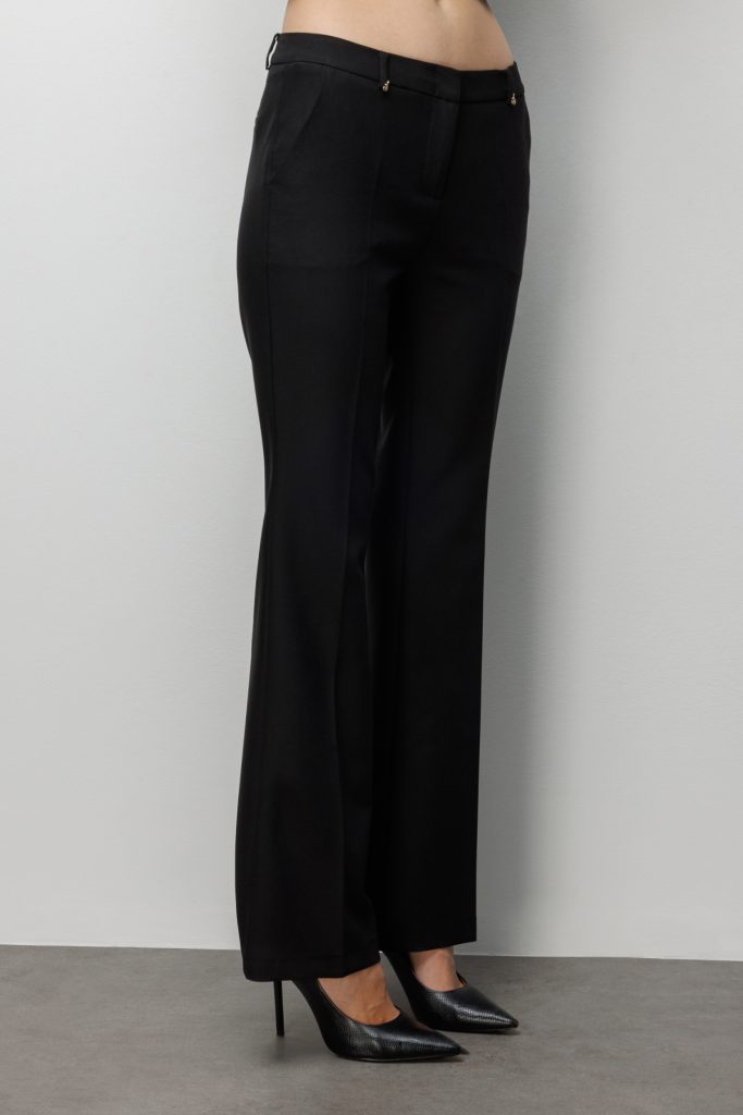 EKOL Yüksek Bel İspanyol Paça Pantolon 4004