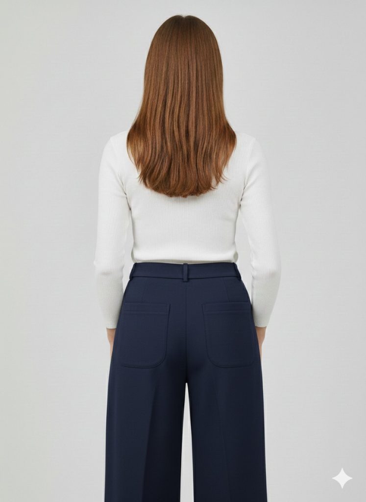 EKOL Fular Detaylı Pantolon 4008