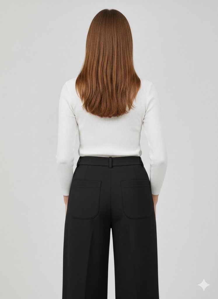 EKOL Fular Detaylı Pantolon 4008 - Siyah