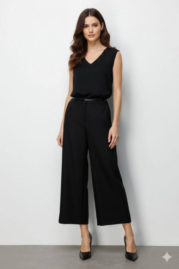 EKOL Kemer Detaylı Kadın Pantolon 4012