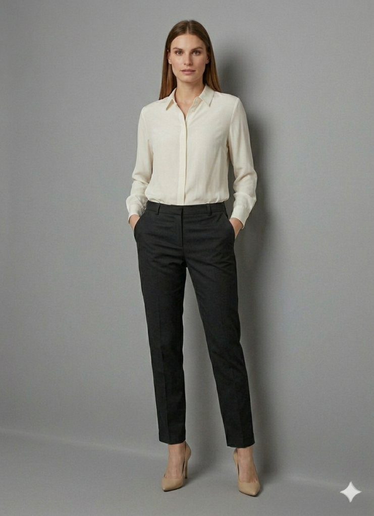 EKOL Klasik Dar Paça Pantolon 4014 - Siyah