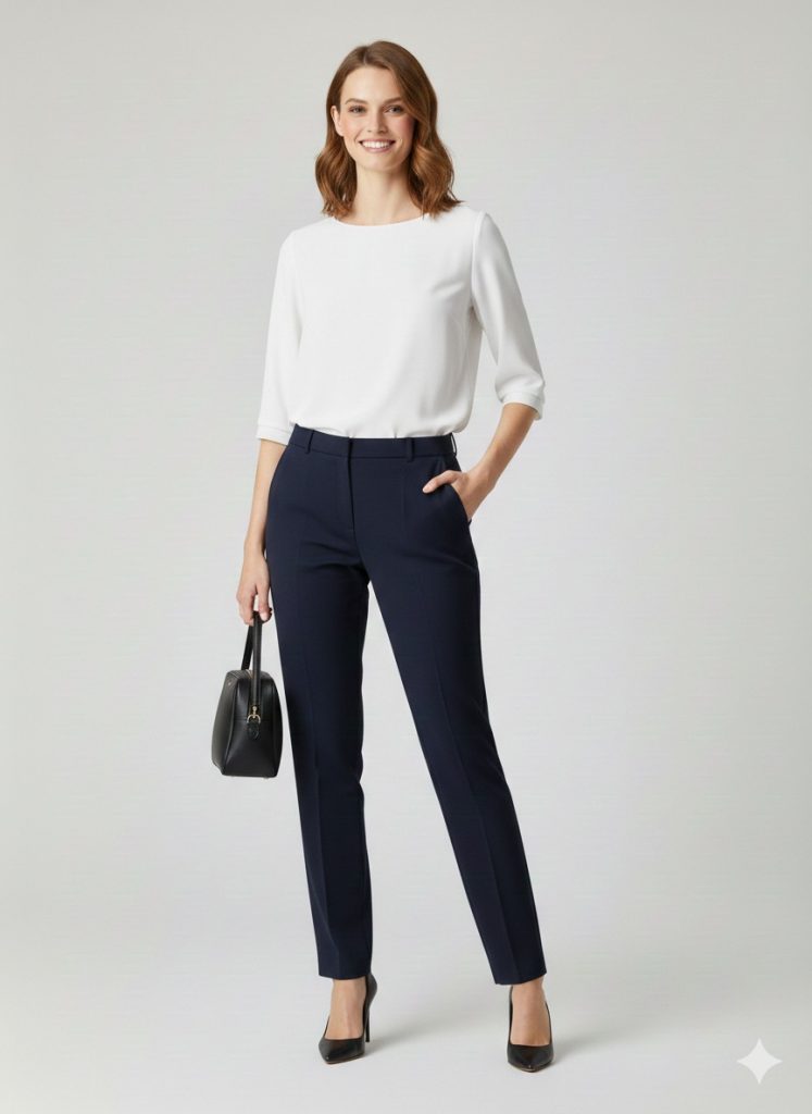 EKOL Düz Kesim Pantolon 4048 - Lacivert