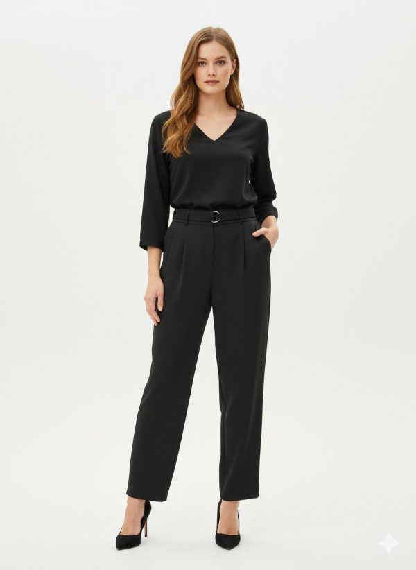 EKOL Kemer Detaylı Pantolon  4128