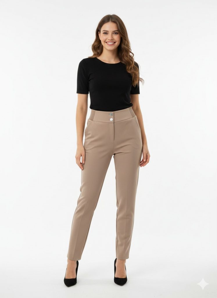 EKOL Düğme Detaylı Pantolon  4170