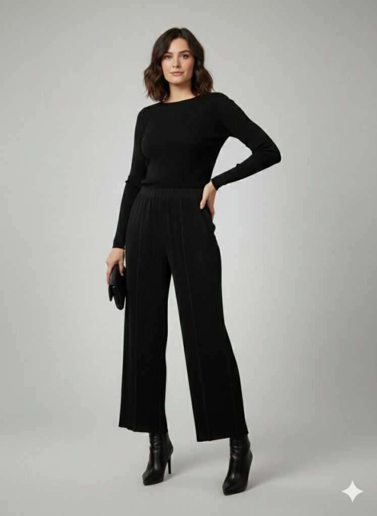 EKOL Pileli Pantolon  4908 - Siyah