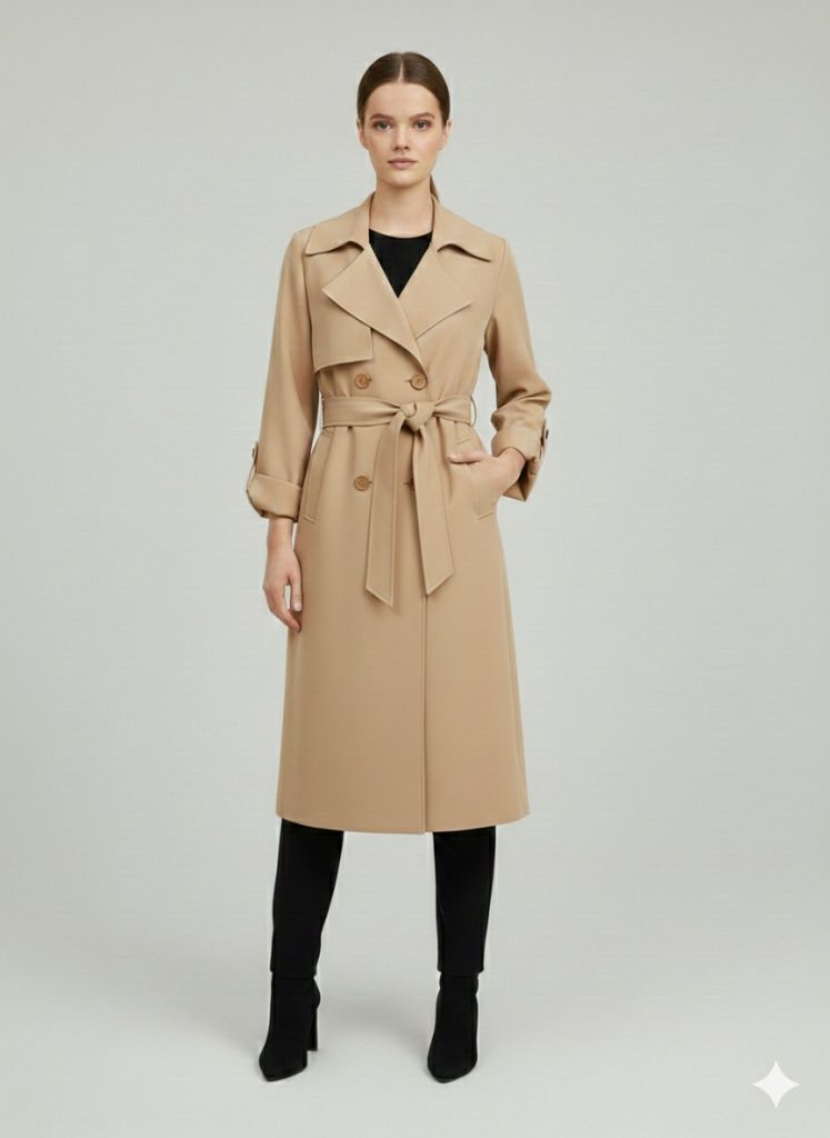 EKOL Beli Kuşaklı Trençkot 7022