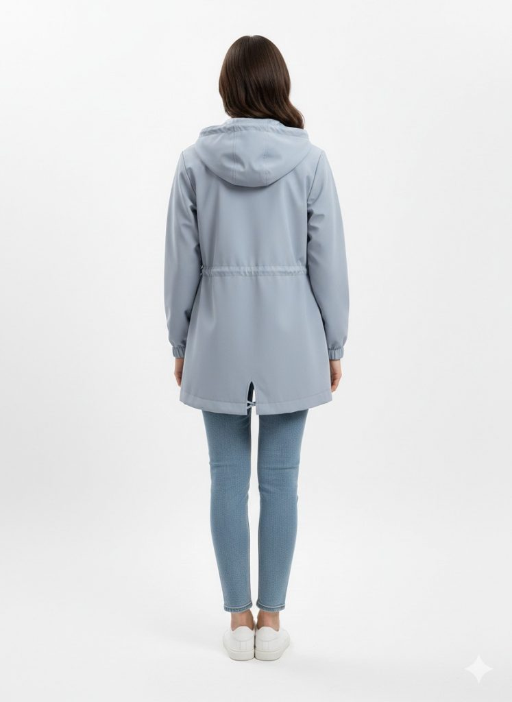 EKOL Beli Lastikli Midi Boy Trenç 7046