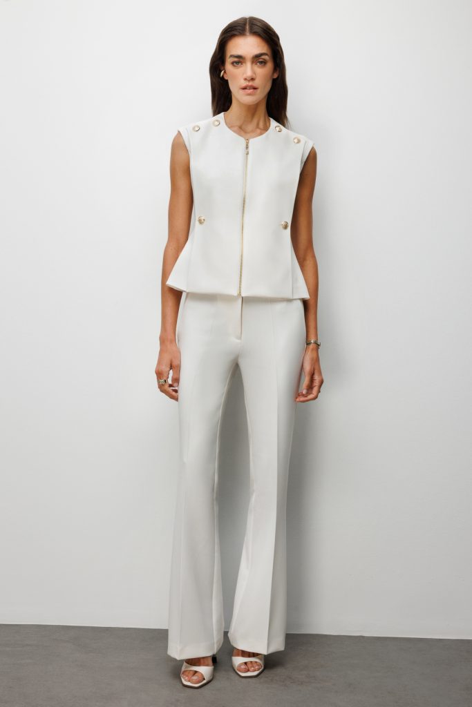 EKOL Süs Düğmeli Sıfır Yaka Yelek 1002