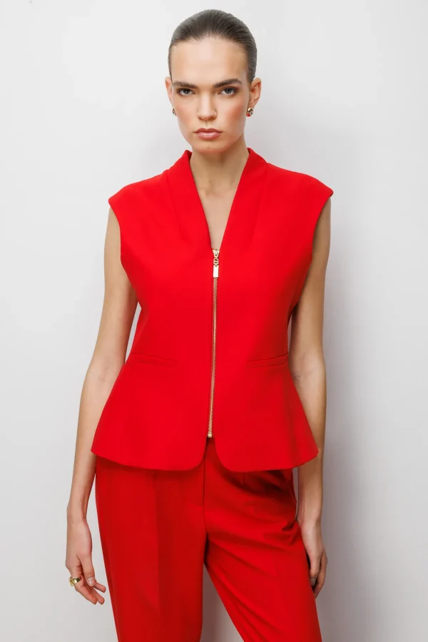 EKOL V Yaka Dikiş Detaylı Yelek  1010