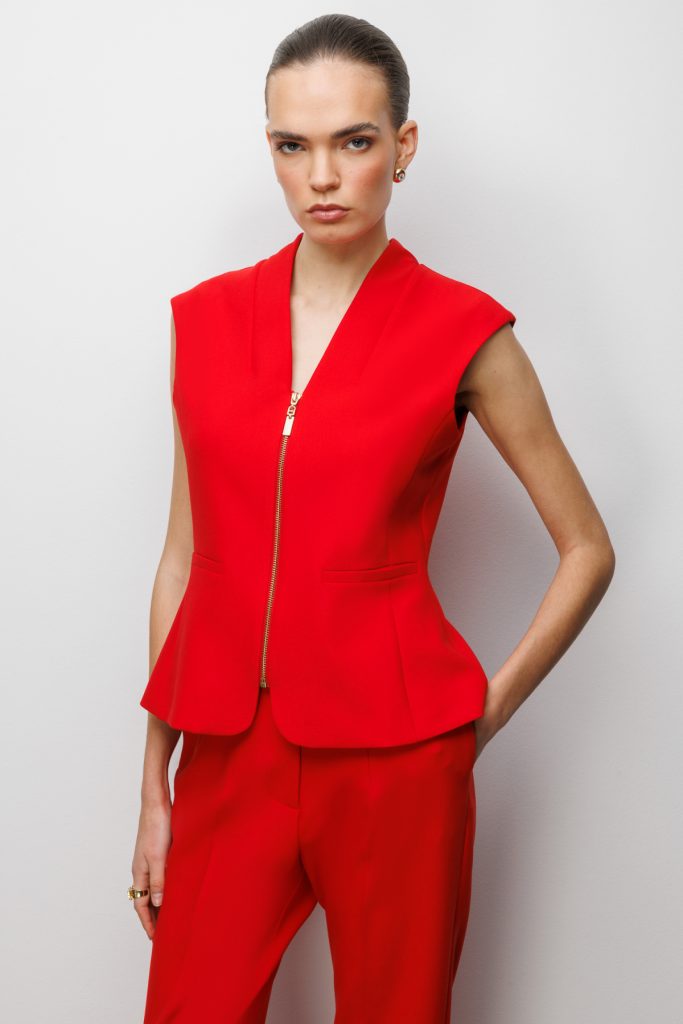 EKOL V Yaka Dikiş Detaylı Yelek  1010