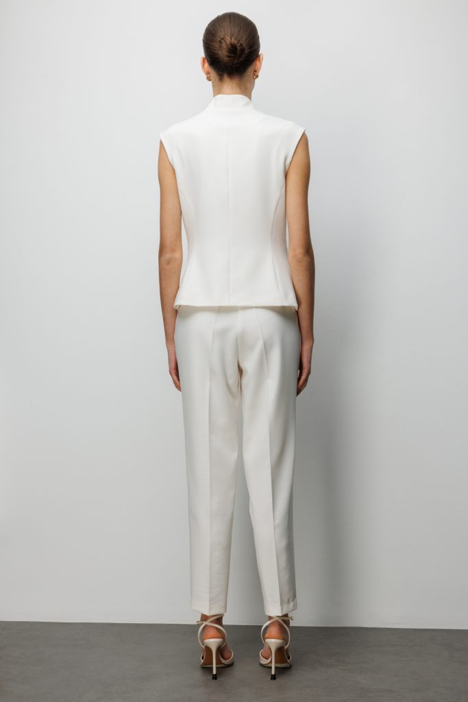 EKOL V Yaka Dikiş Detaylı Yelek  1010 - EKRU