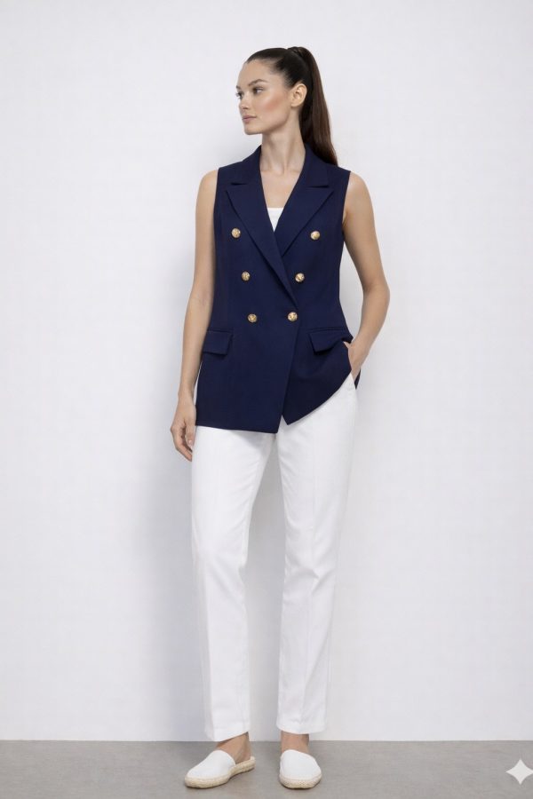 EKOL Düğme Detaylı Kadın Yelek 1062