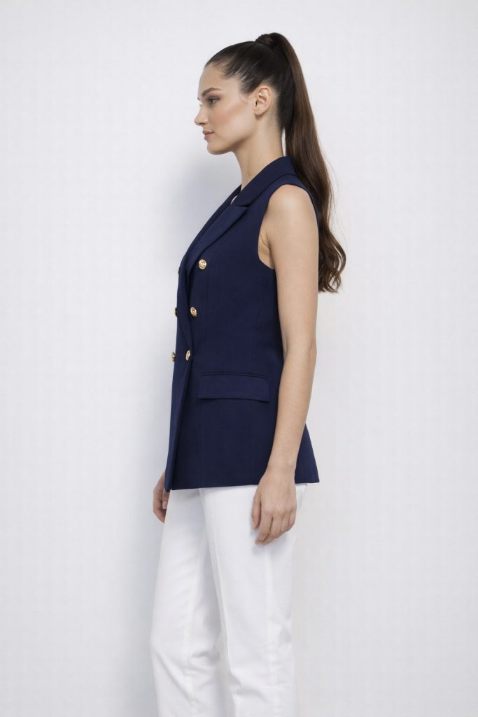 EKOL Düğme Detaylı Kadın Yelek 1062