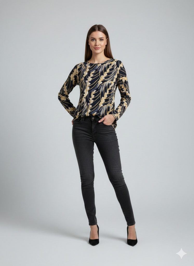 FAİK SÖNMEZ Kendinden İşlemeli Bluz  099