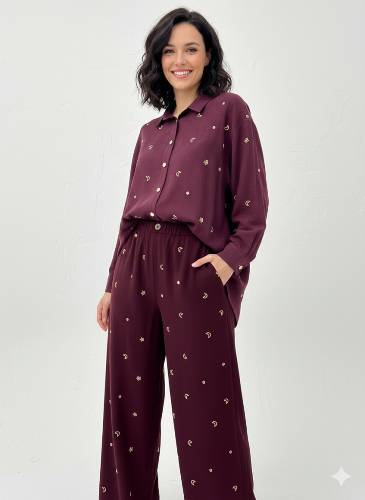 GHİSA Gold Düğmeli Nakışlı İkili Takım  4178