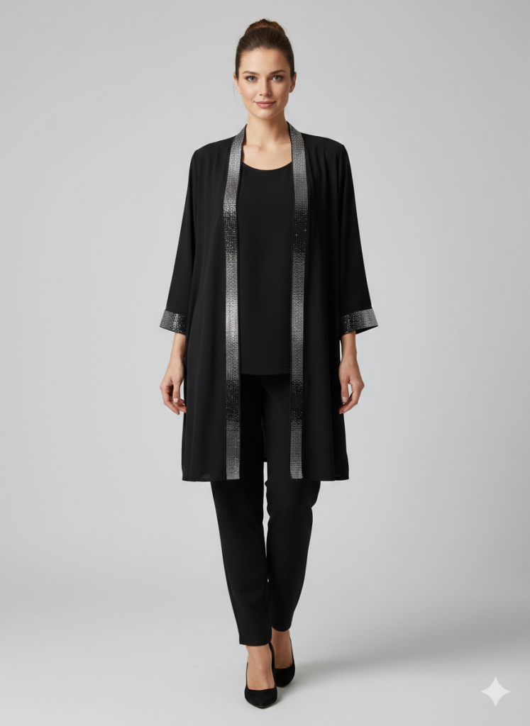 GİLDA Yaka Bantı ve Manşeti Taşlı İkili Takım  40362