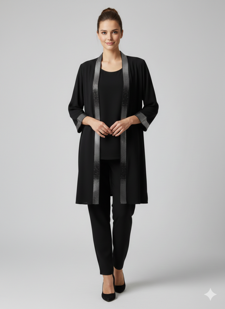 GİLDA Yaka Bantı ve Manşeti Taşlı İkili Takım  40362