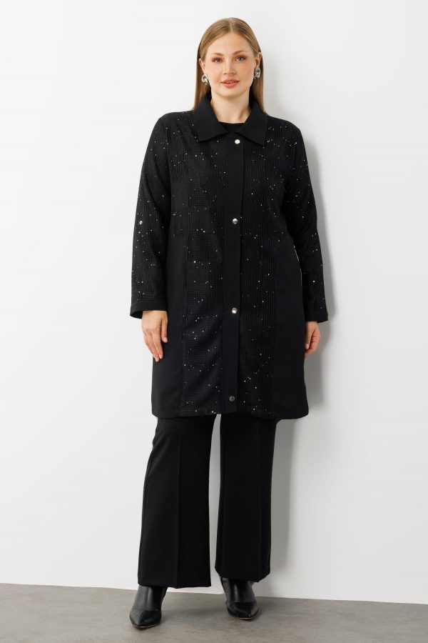 GİLDA Çıtçıtlı Dama Desen File Pullu Detaylı Kap 70010