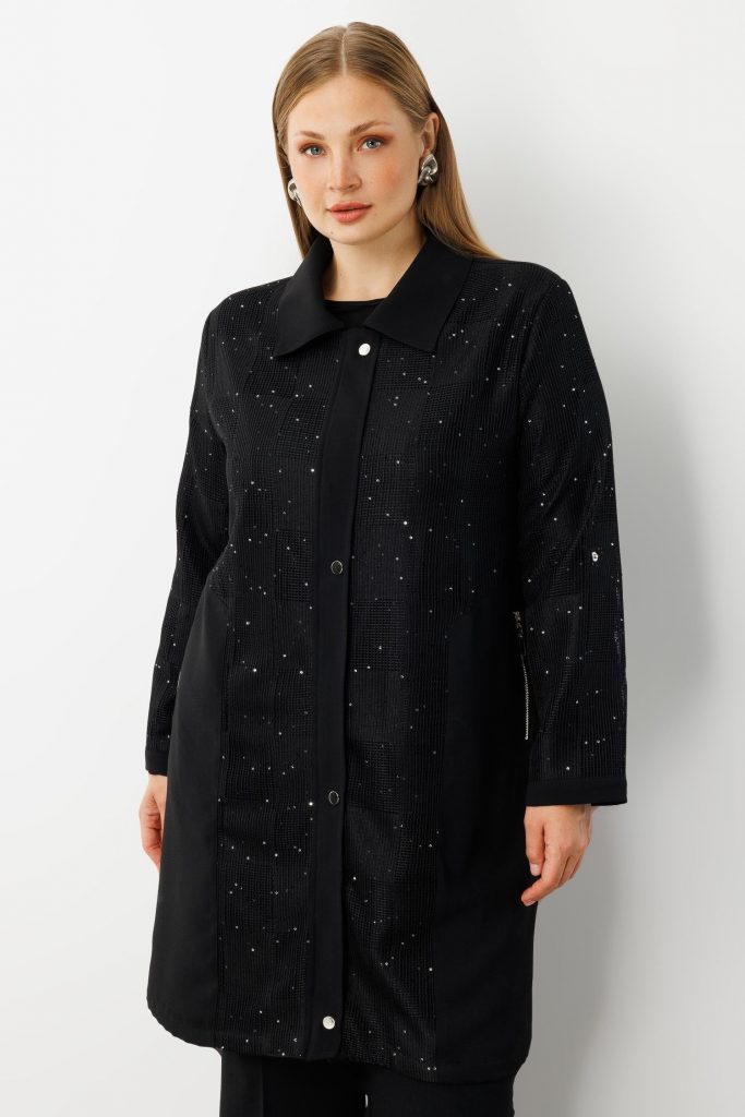 GİLDA Çıtçıtlı Dama Desen File Pullu Detaylı Kap 70010