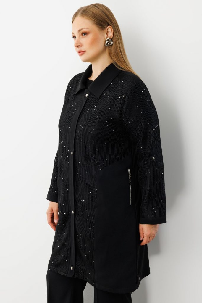 GİLDA Çıtçıtlı Dama Desen File Pullu Detaylı Kap 70010