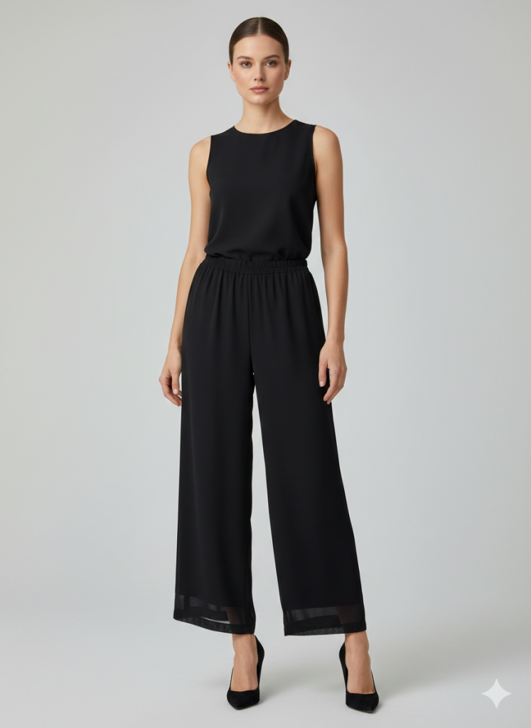 GİLDA İçi Astarlı Şifon Pantolon 03041