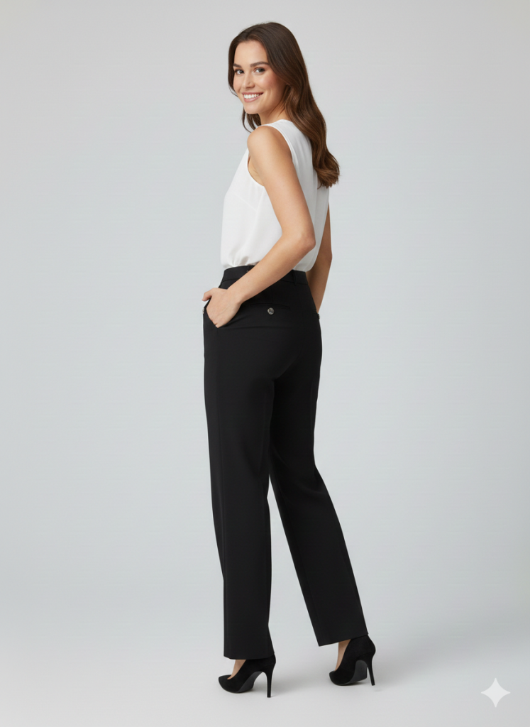 GİLDA Klasik Bol Paça Pantolon 03504 - Siyah