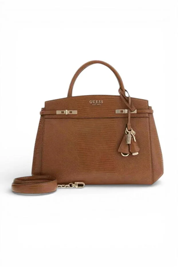 GUESS Melinda Hayvan Desenli El Çantası HWKL9933060 - konyak