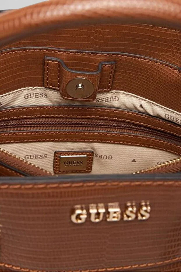 GUESS Melinda Hayvan Desenli El Çantası HWKL9933060 - konyak