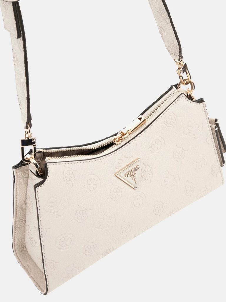 GUESS Cresidia 4G ve Peony logolu Omuz Çantası HWPD9888180 - EKRU