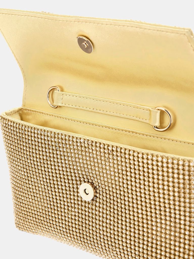 GUESS Zalina Taşlı Mini Çapraz Çanta HWRP9350700 - gold