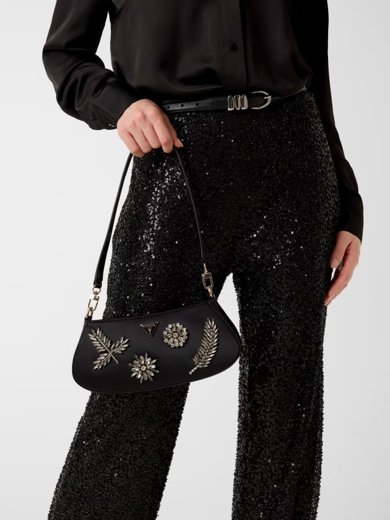 GUESS Elsie Jewel-Appliqué Omuz Çantası HWSS9650170