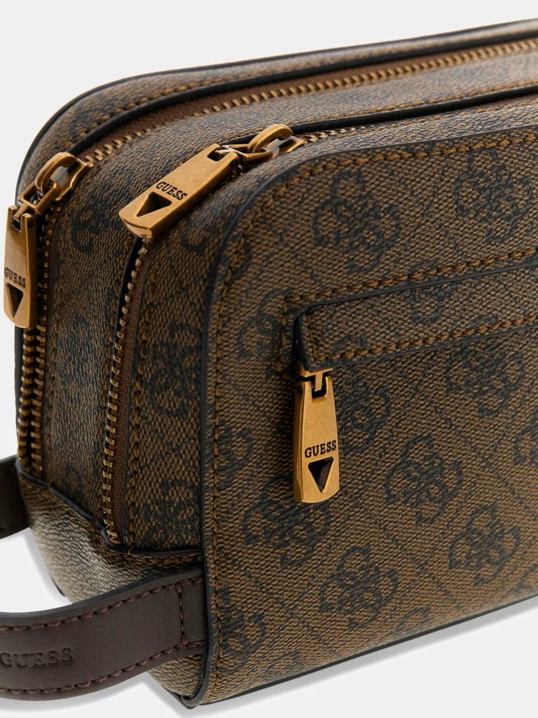 GUESS Milano 4G Logolu Makyaj Çantası PMMILOP5461 - kahve