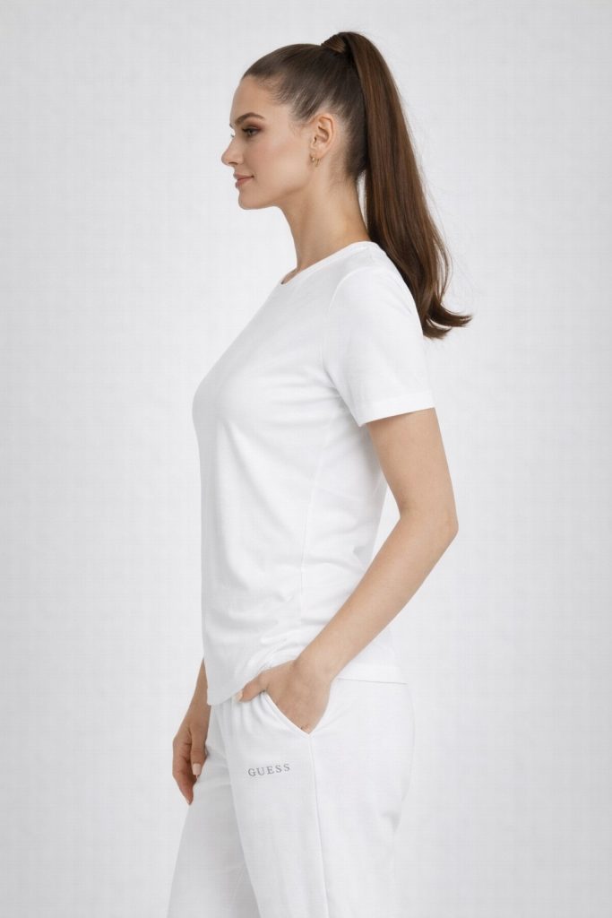 GUESS T-SHIRT V6RI07J1314 - Beyaz