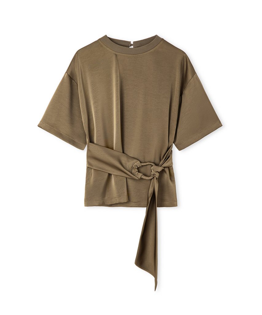 İPEKYOL Kuşaklı Saten Bluz IS1260006083