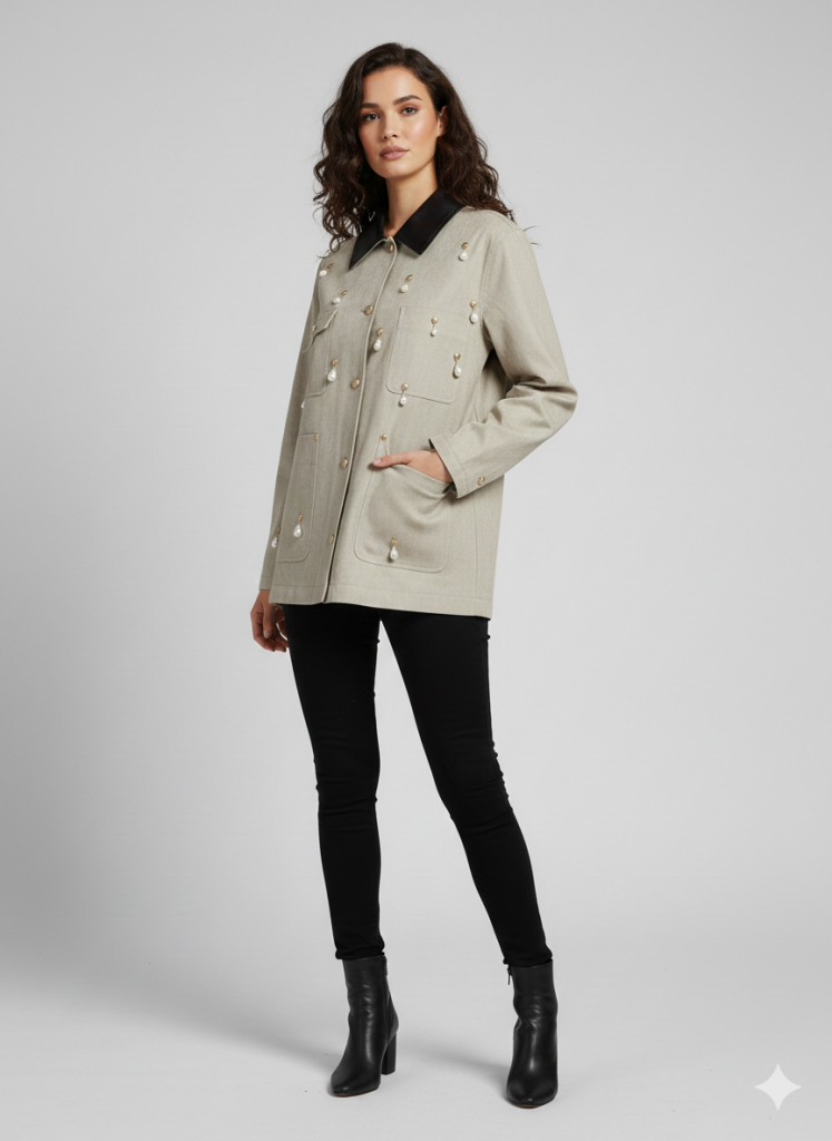 İPEKYOL İnci Taşlı Ceket IS1260012029