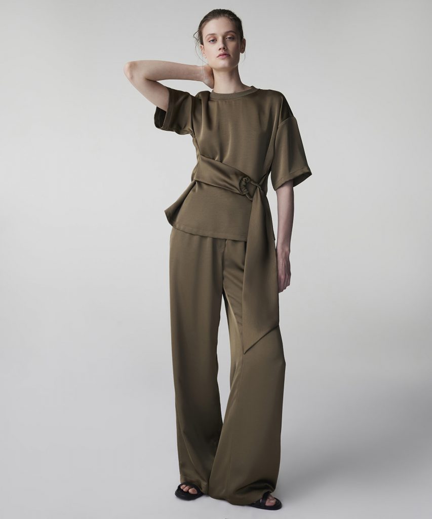 İPEKYOL Saten Pantolon IS1260003147 - HAKİ