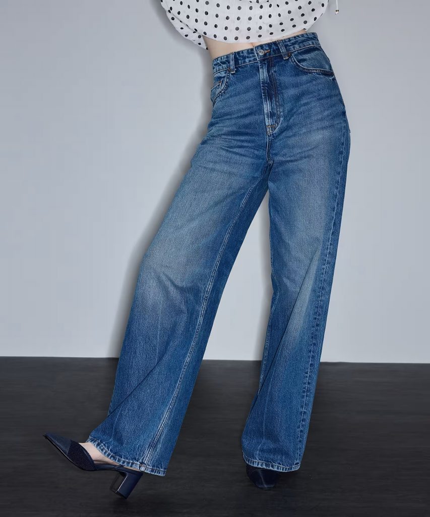 İPEKYOL Wide leg jean pantolon IS1260018014 - İNDİGO