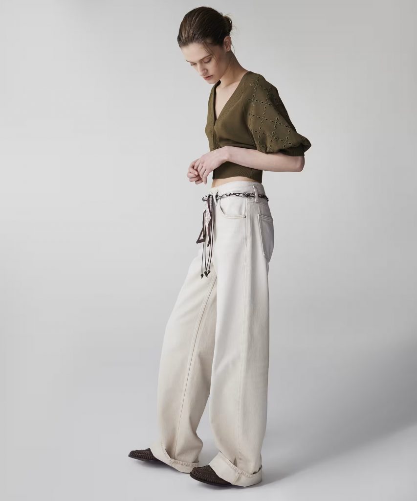 İPEKYOL Fular Kemerli Wide Leg Jean Pantolon IS1260018020