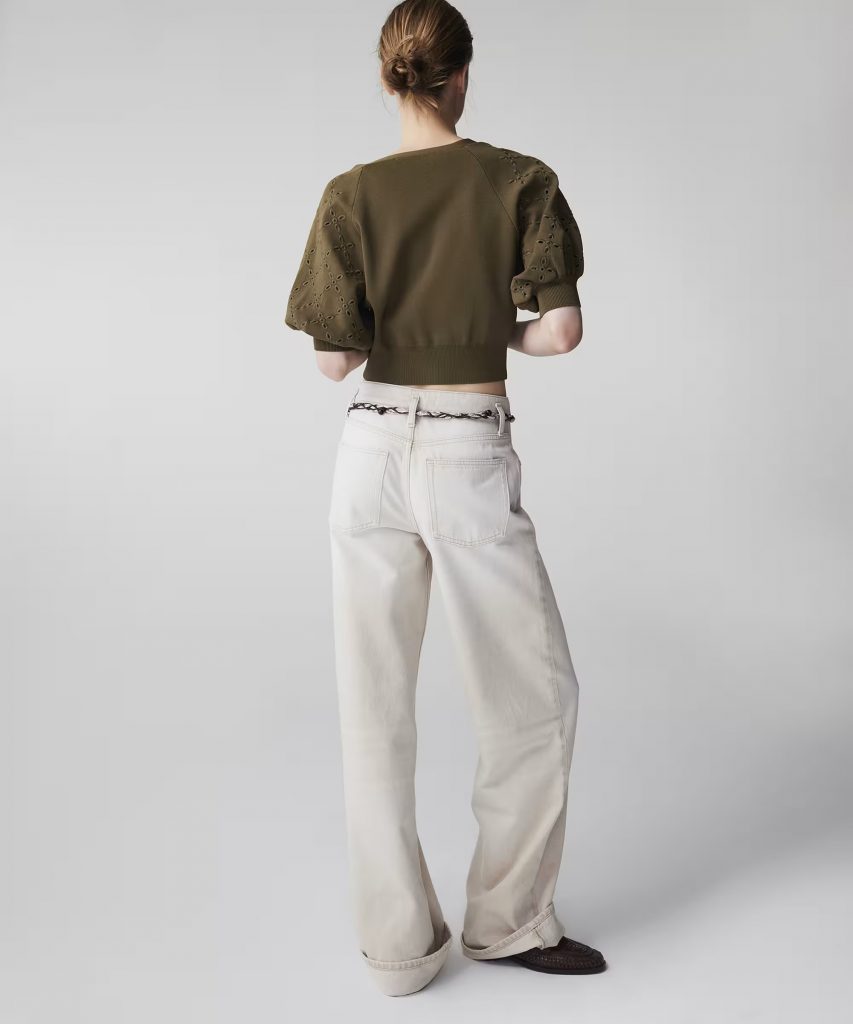 İPEKYOL Fular Kemerli Wide Leg Jean Pantolon IS1260018020