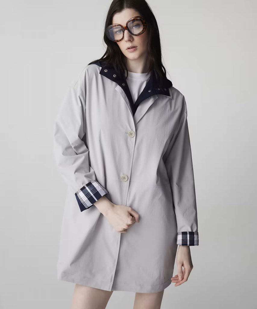 İPEKYOL Çift parça görünüm teknik kumaş Trenç IS1260011009 - TAŞ