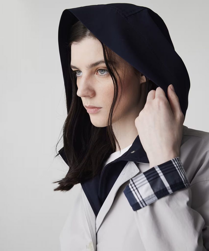 İPEKYOL Çift parça görünüm teknik kumaş Trenç IS1260011009 - TAŞ