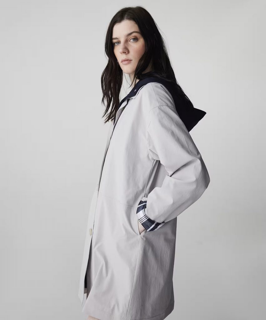 İPEKYOL Çift parça görünüm teknik kumaş Trenç IS1260011009 - TAŞ