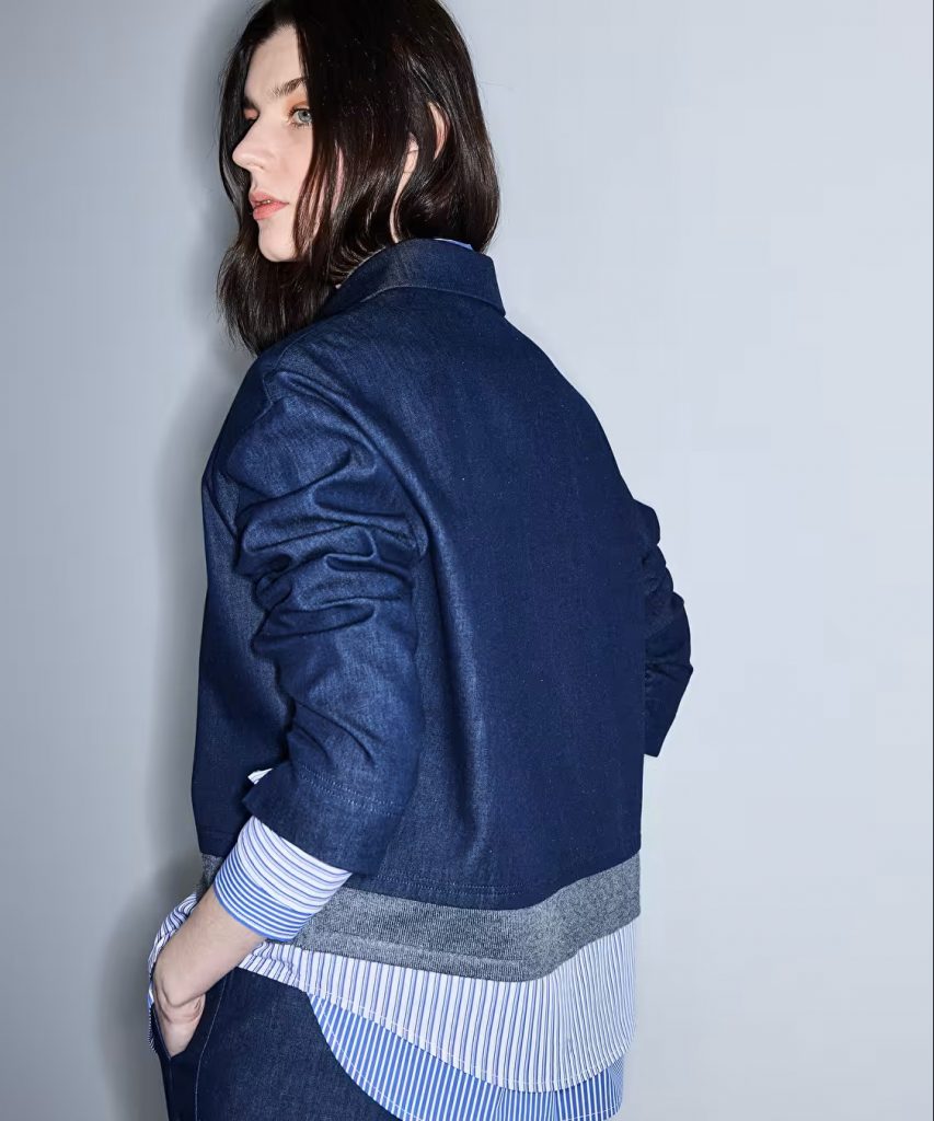 İPEKYOL Kontrast Katmanlı Sweatshirt IS1260091007 - Lacivert