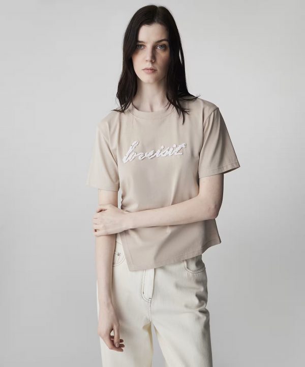 İPEKYOL Slogan aplikeli tişört IS1260070045