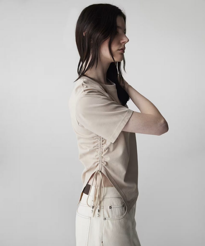 İPEKYOL Slogan aplikeli tişört IS1260070045 - naturel