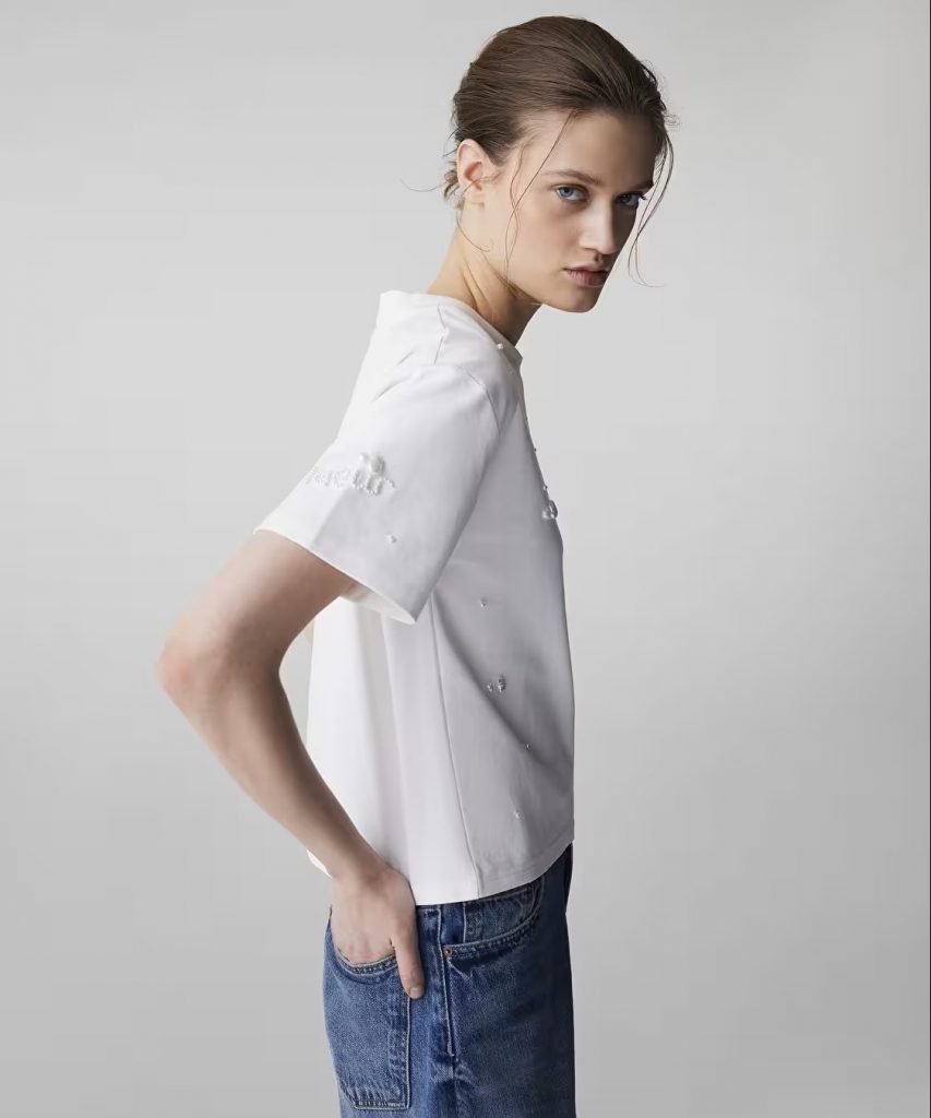 İPEKYOL Karma İnci Aksesuarlı Tişört IS1260070060