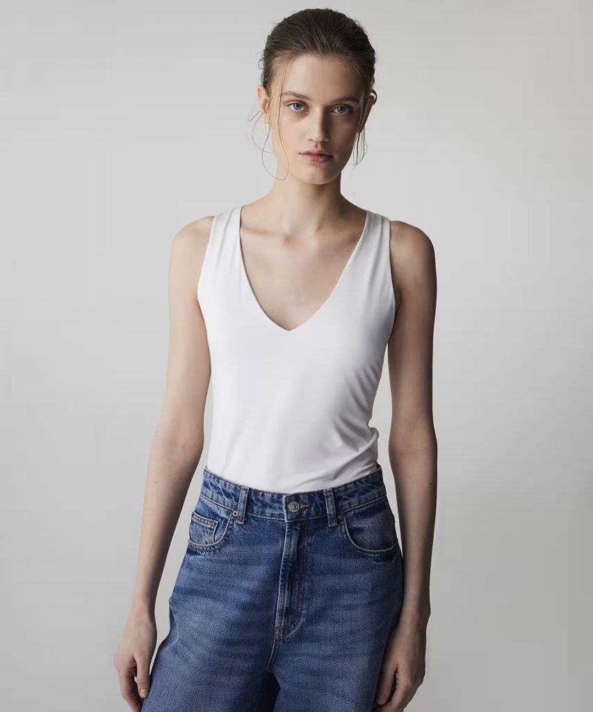 İPEKYOL V Yaka Basic T-Shirt IS1260070100